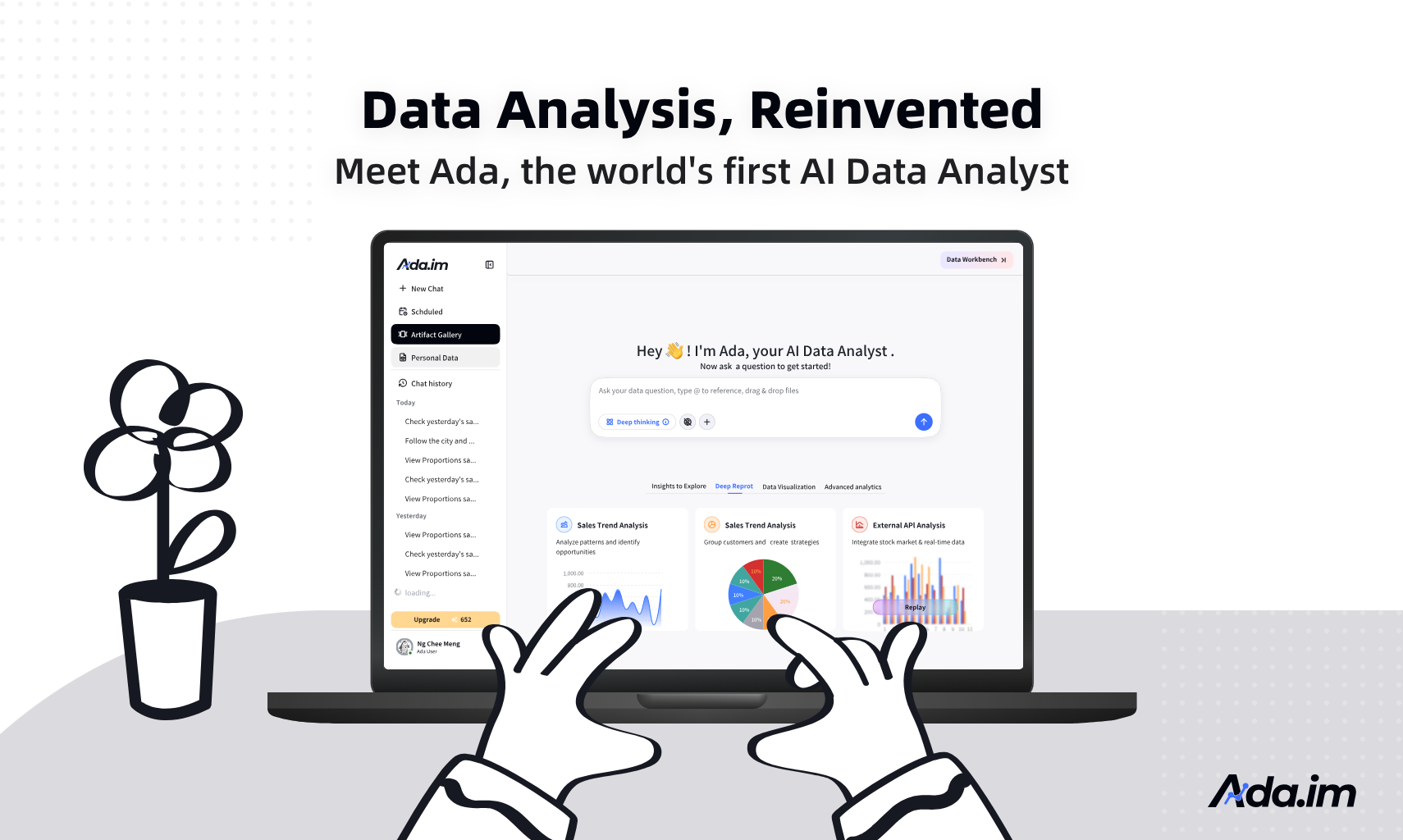 ADA - Su propio analista de datos de IA media 2