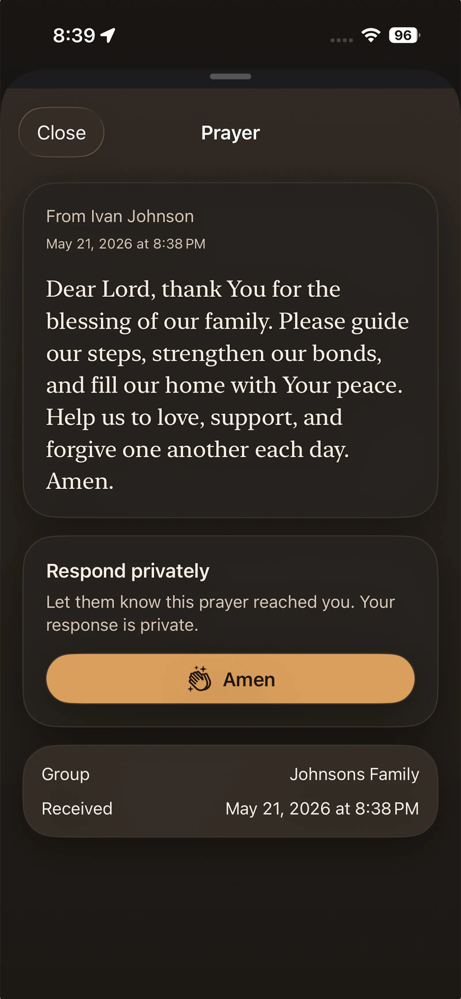 PrayBeam screenshot 1