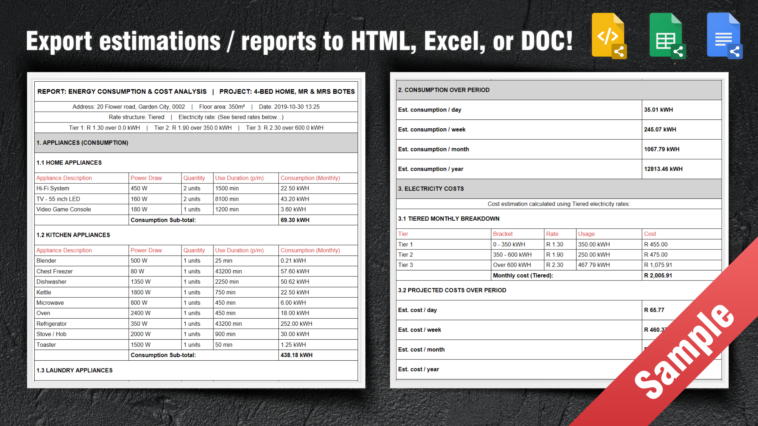 EnergyCALC - Energy usage calculator gallery image