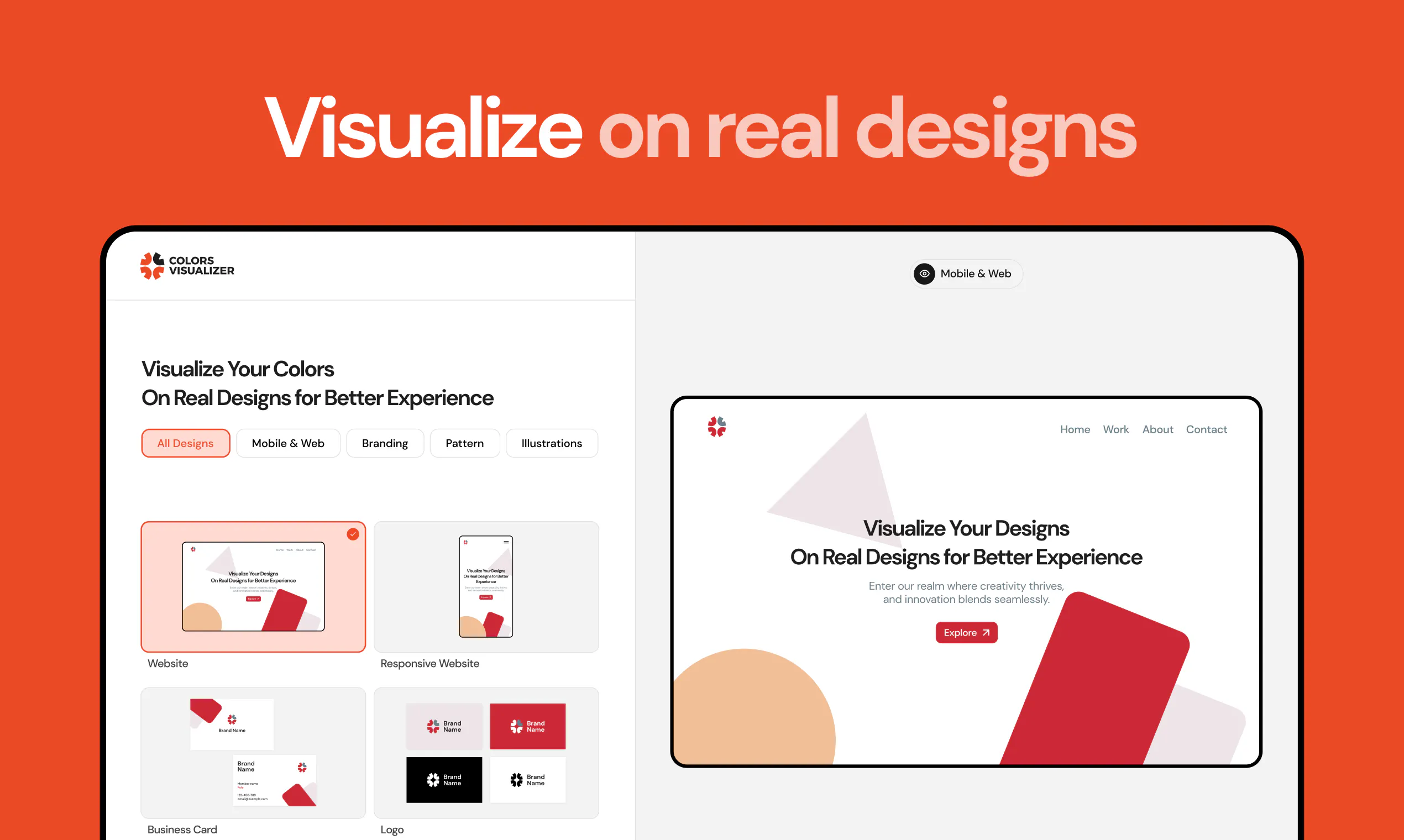 Colors Visualizer: Visualize Your Colors On Real Designs for Better ...