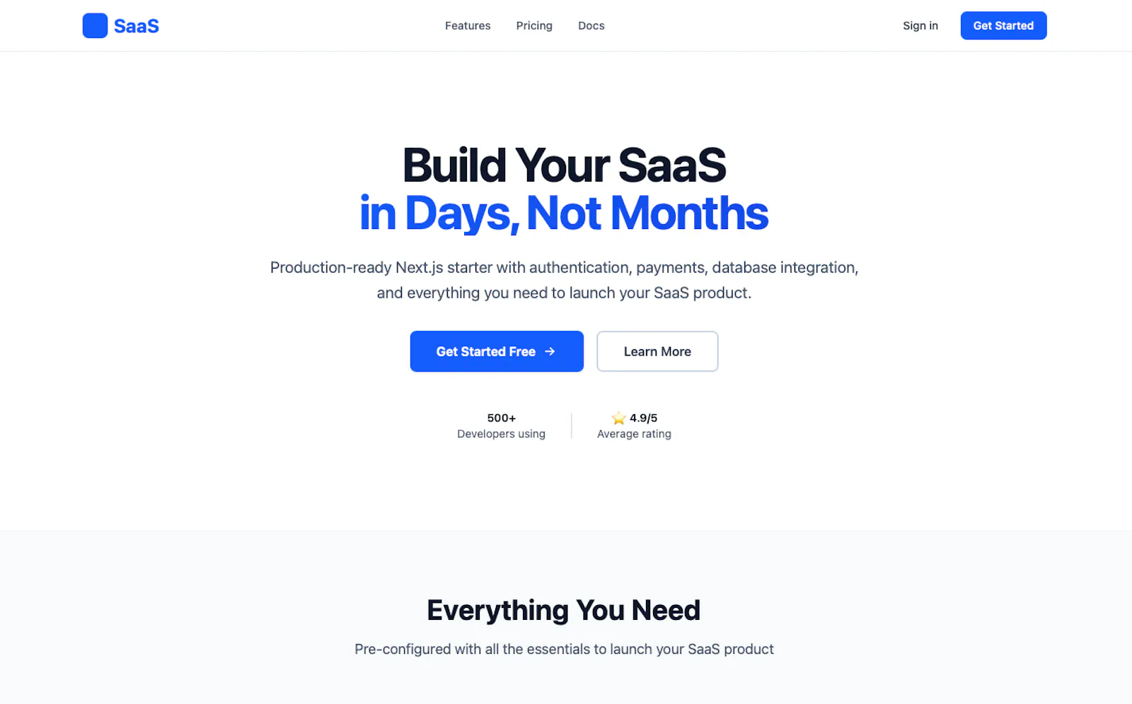 Next.js SaaS Starter v2 - Admin Suite screenshot 1