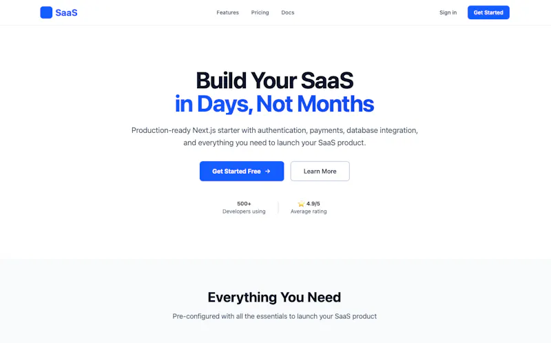 Next.js SaaS Starter v2 - Admin Suite screenshot 1
