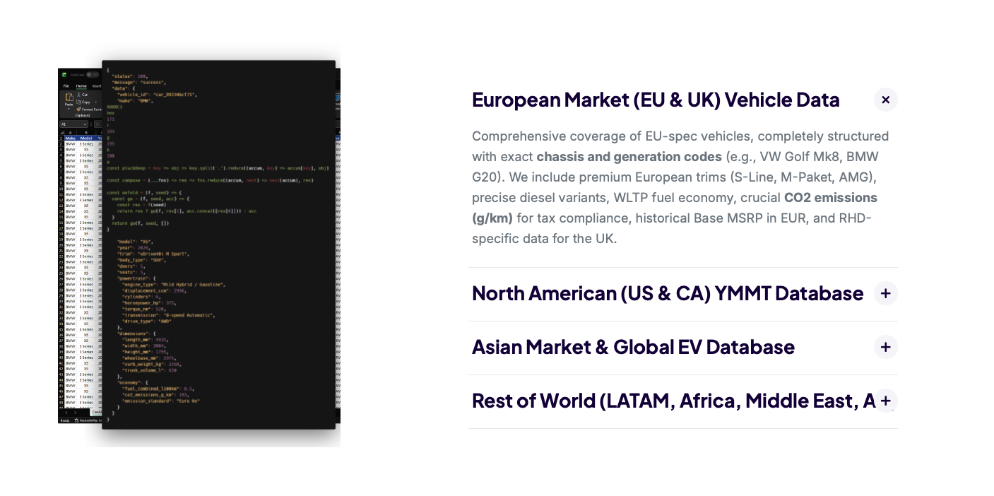 RevCarData Car Database API gallery image