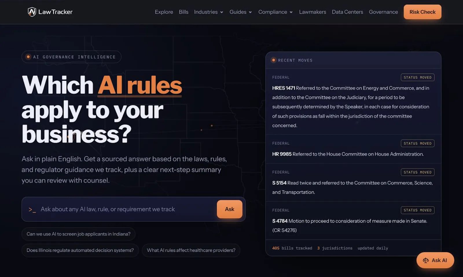 AI Law Tracker screenshot 1