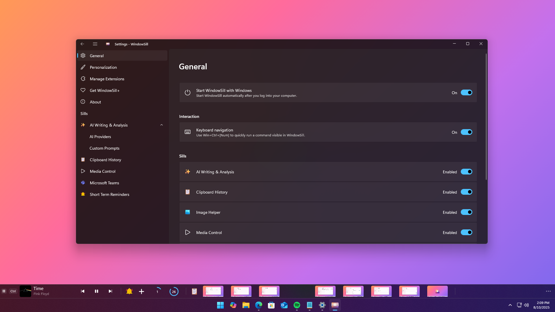 Mídia 20 de Janela - Barra de comando universal movida a IA para Windows