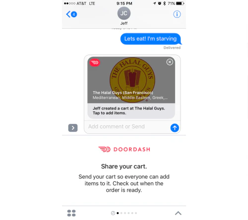 DoorDash for iMessage
