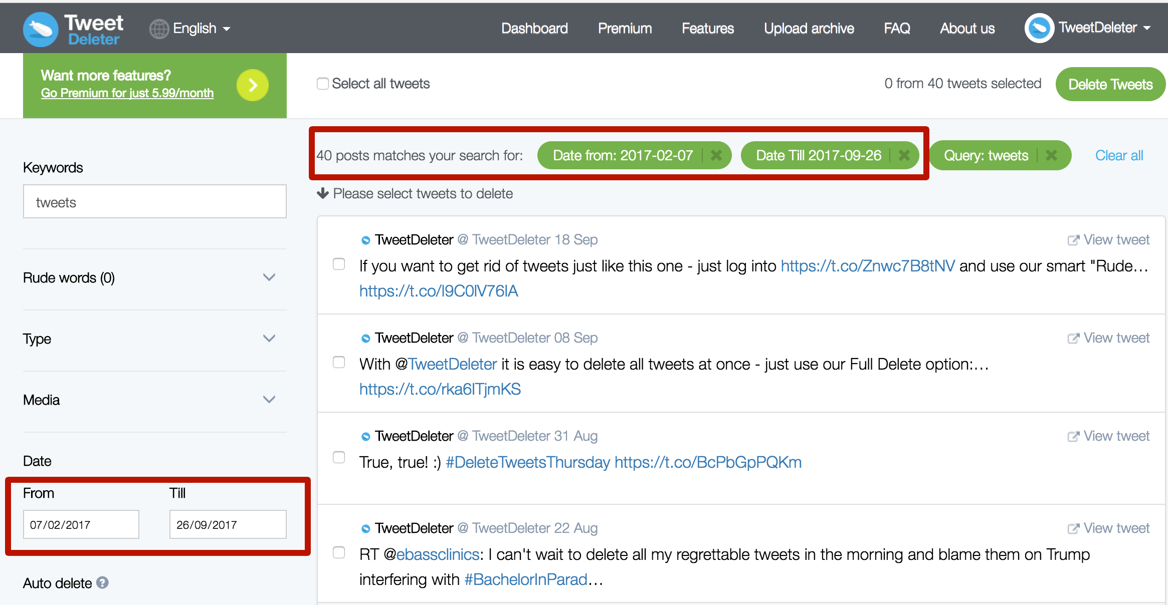 TweetDeleter gallery image