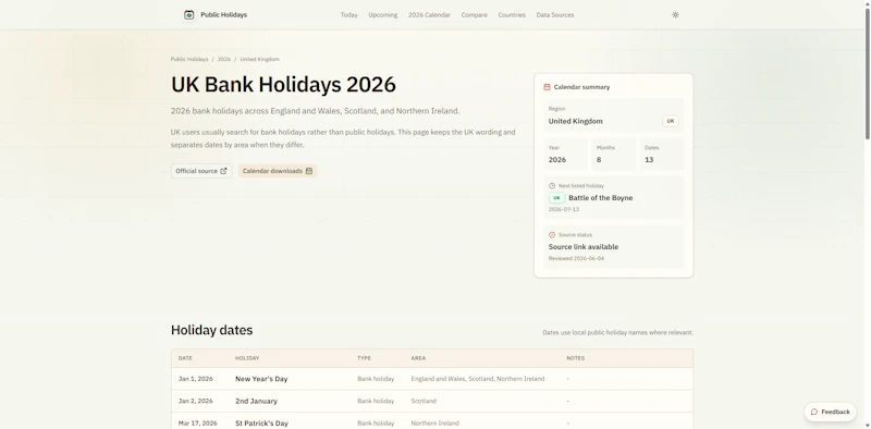 Holiday Calendars screenshot 4