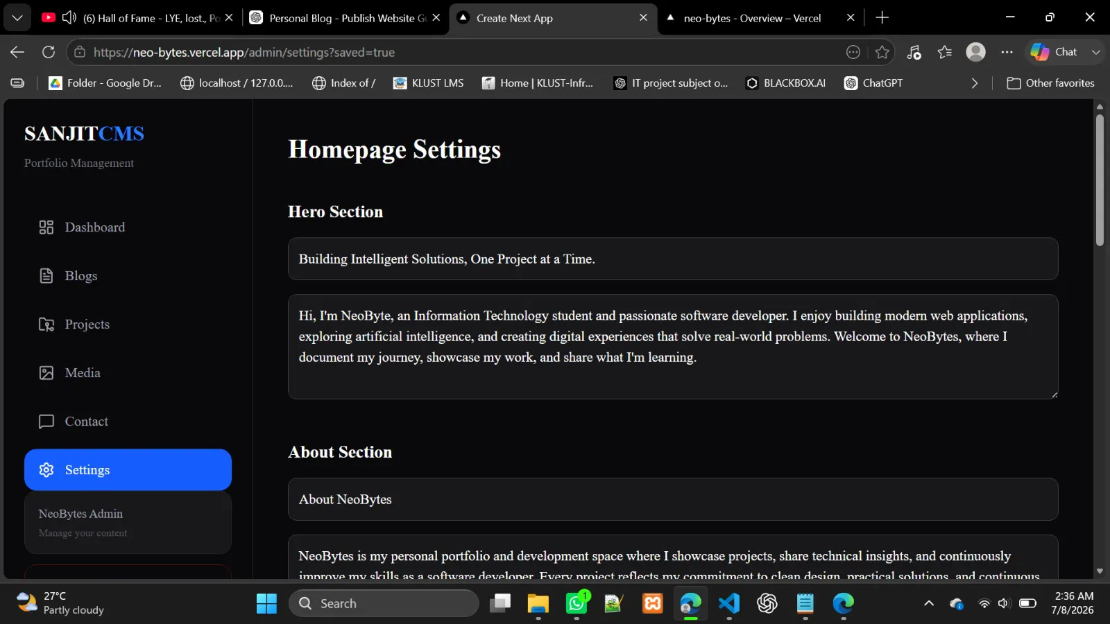 NeoByteHq Website screenshot 2