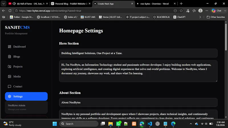 NeoByteHq Website screenshot 2