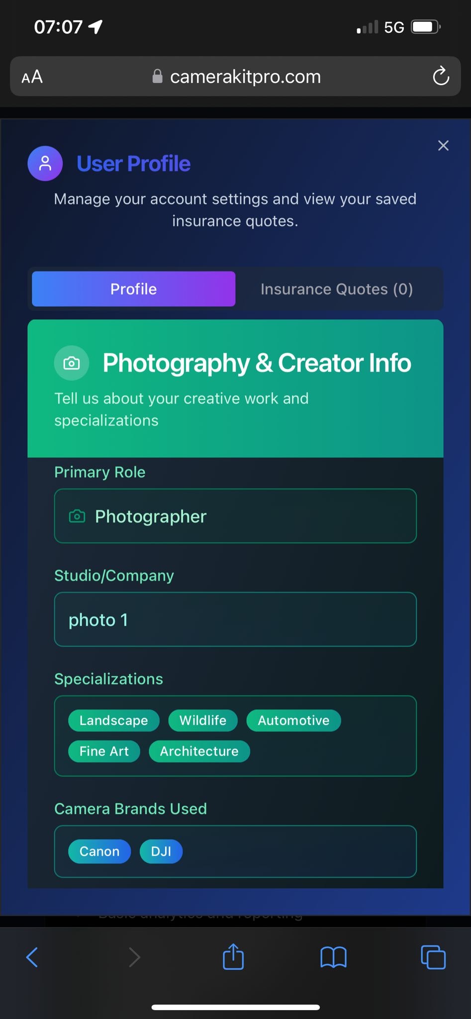 Camera Kit Pro - Gestión y herramientas de equipos de fotografía media 3