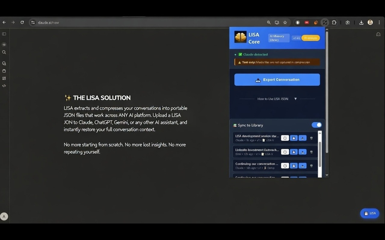 LISA Core - AI Memory Library gallery image