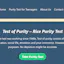 Test of Purity - Rice Purity test