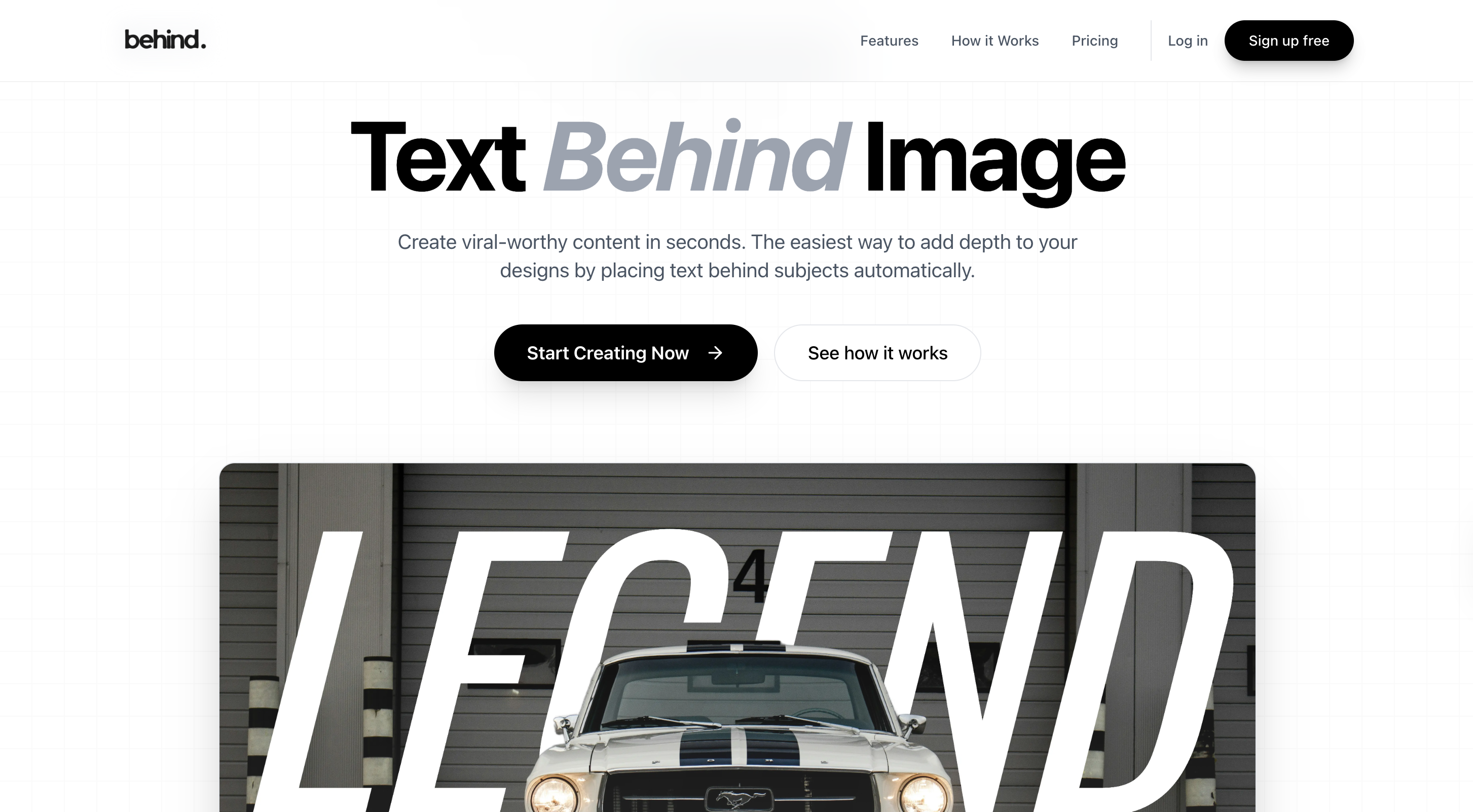 Behind Pics : Text Behind Image gallery image