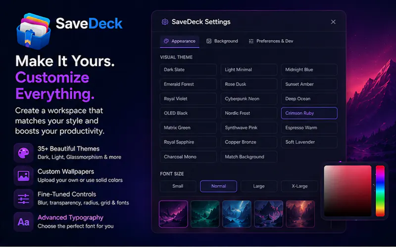 SaveDeck — Visual Bookmark Dashboard screenshot 6