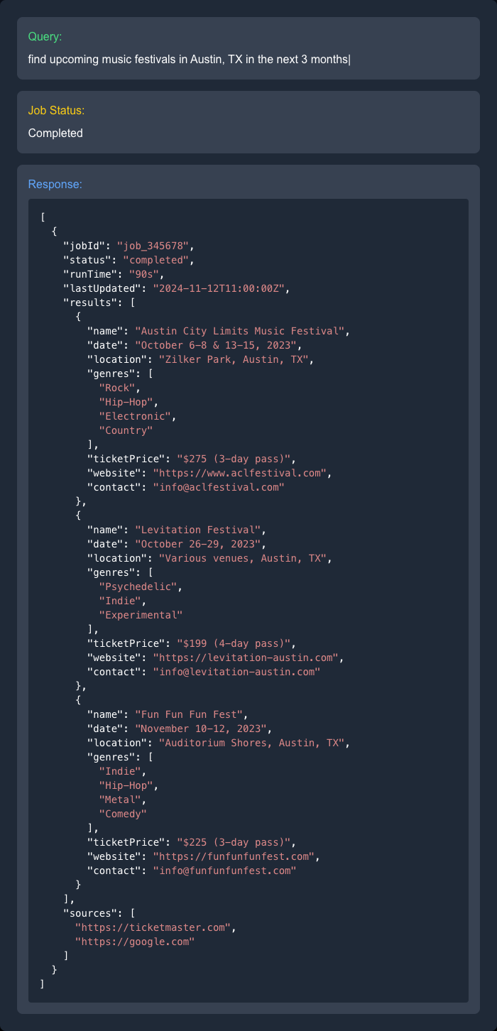 OneQuery.app - 단일 API 호출로 웹을 긁어 모으십시오 미디어 3