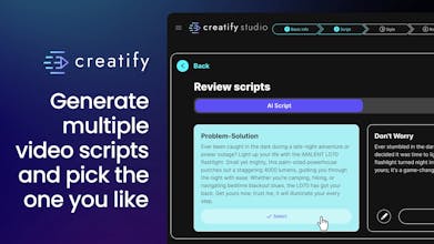 Une solution marketing rentable avec le lien unique du produit de Creatify AI pour la création de vidéos.