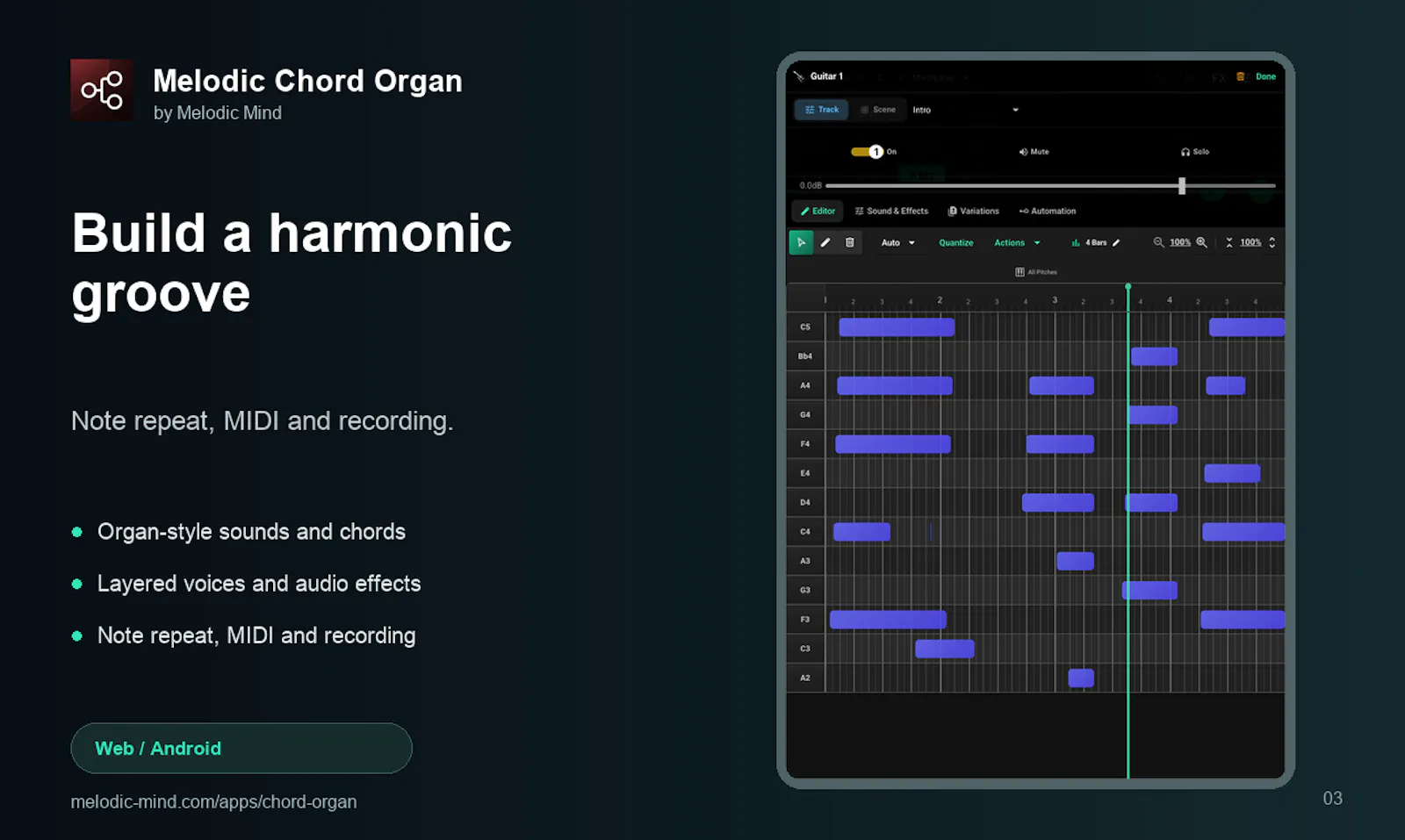 Melodic Chord Organ screenshot 3