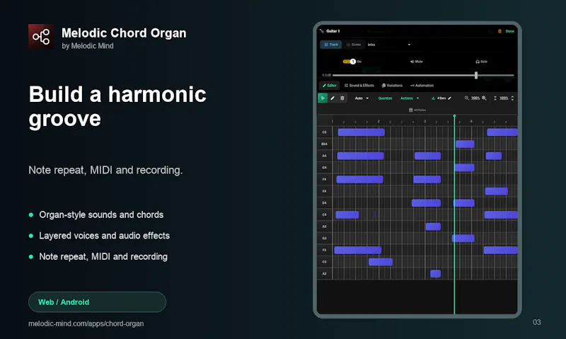 Melodic Chord Organ screenshot 3