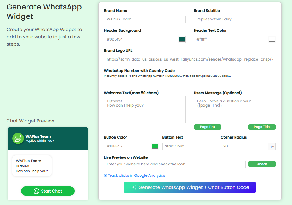 Mídia 2 de Gerador de botão de bate -papo do WhatsApp - Botão de bate -papo do WhatsApp, WhatsApp Chat Widget, WhatsApp Widget