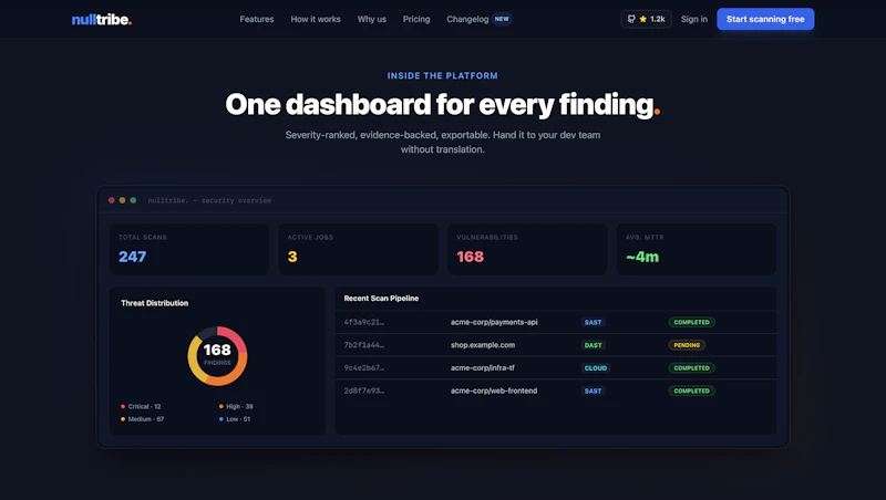 nulltribe. — Security Orchestrator screenshot 2