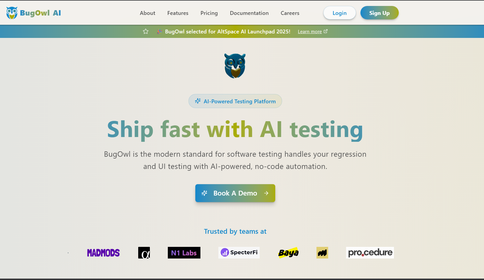 BugOwl AI - Main product screenshot demonstrating key features and user interface