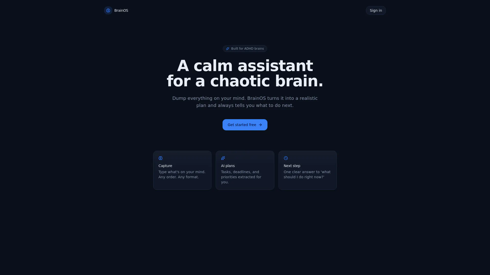 BrainOS — Your ADHD executive assistant gallery image