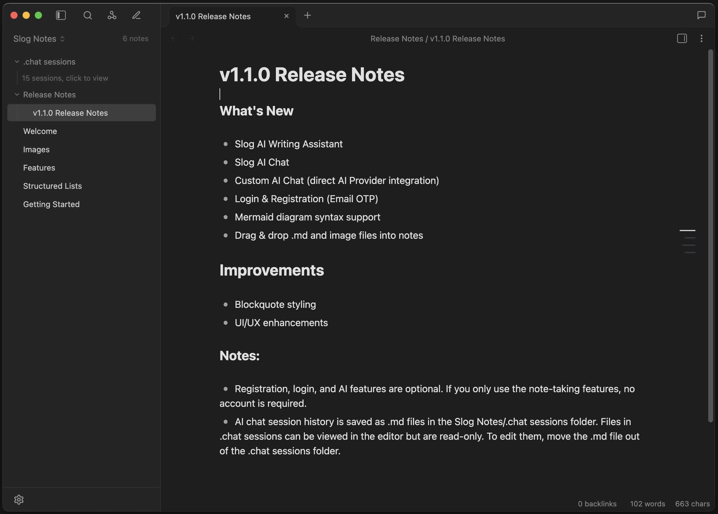 Slog Notes gallery image