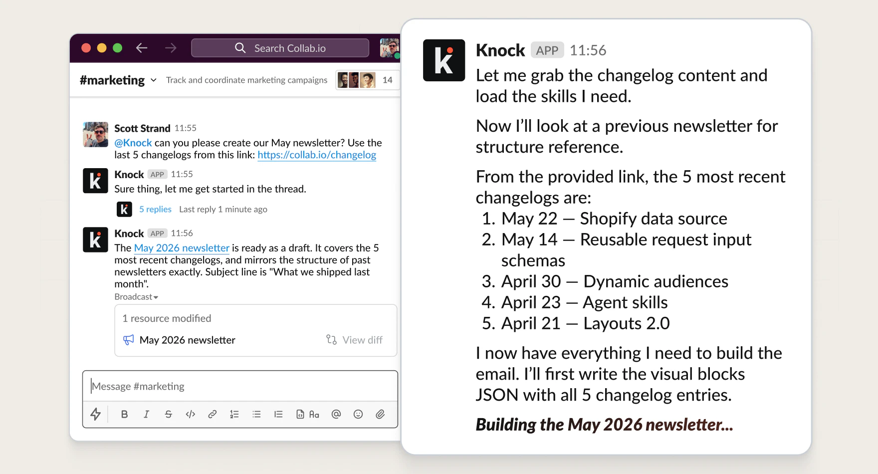Knock agent for Slack screenshot 2