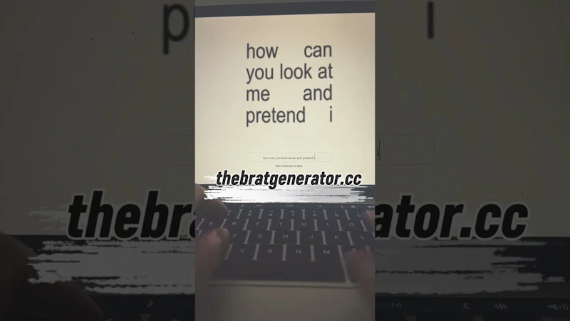 Brat Generator screenshot 1 (video preview)