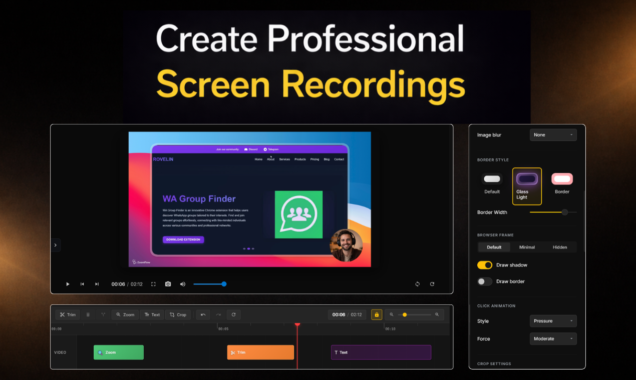 Zoomflow - Screenshot 2 showing product features and functionality