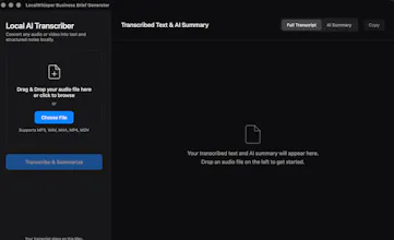 LocalWhisper | Transcriber & Summarizer gallery image