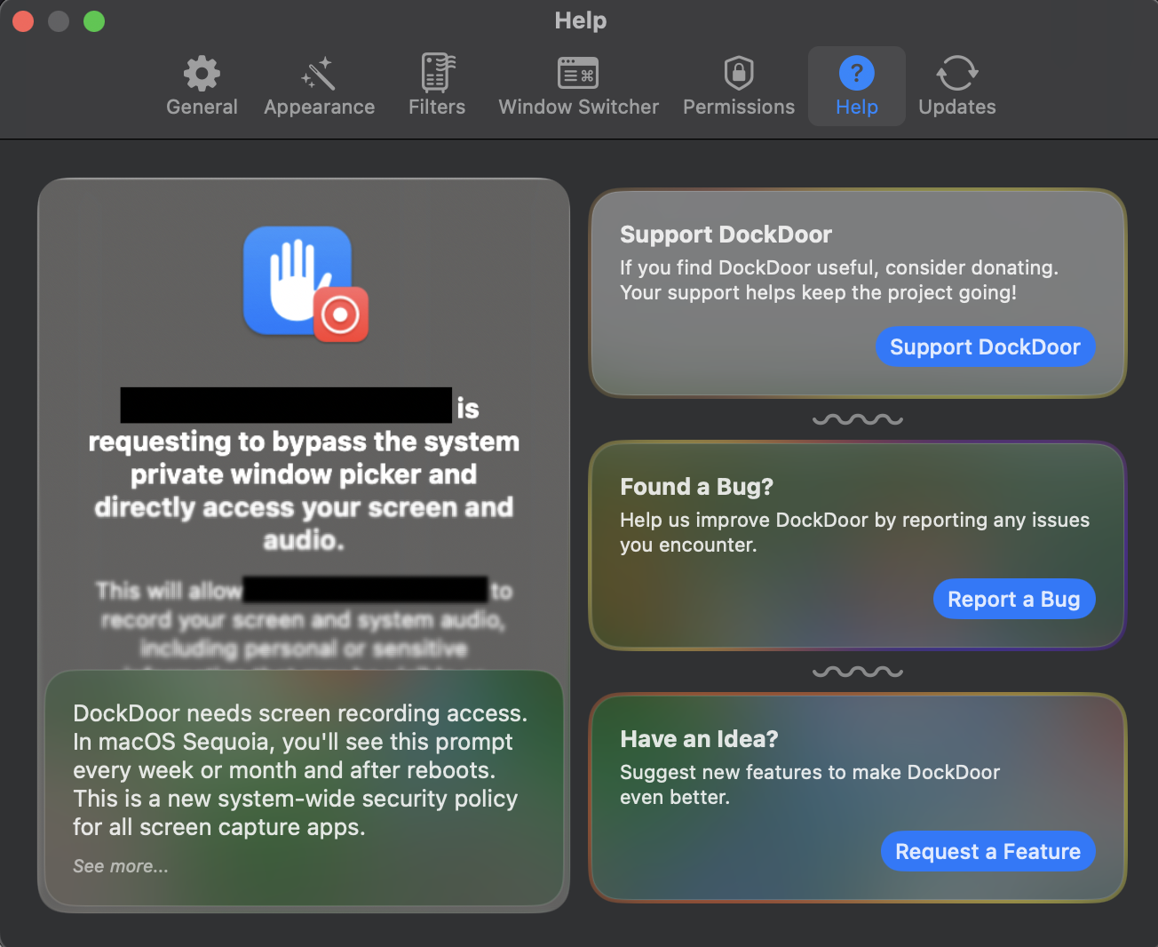 Rıhtım - MacOS için Pencere Gözme ve Alt-Sab işlevselliği medya 11