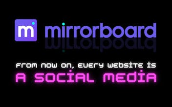 ウェブサイト上でMirrorboard Chrome拡張機能が動作しているスクリーンショット