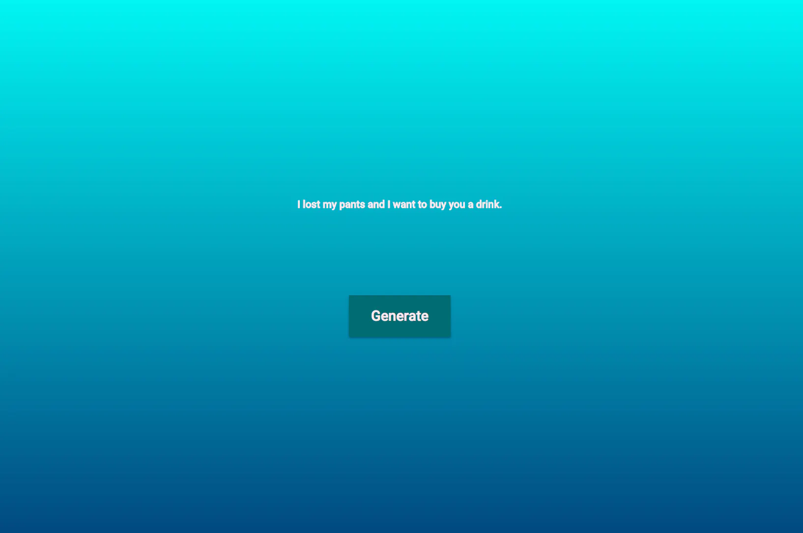 A Pickup Line Generator