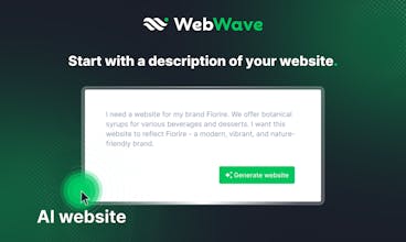 Personalizando um site usando a funcionalidade de arrastar e soltar intuitiva do WebWave AI.