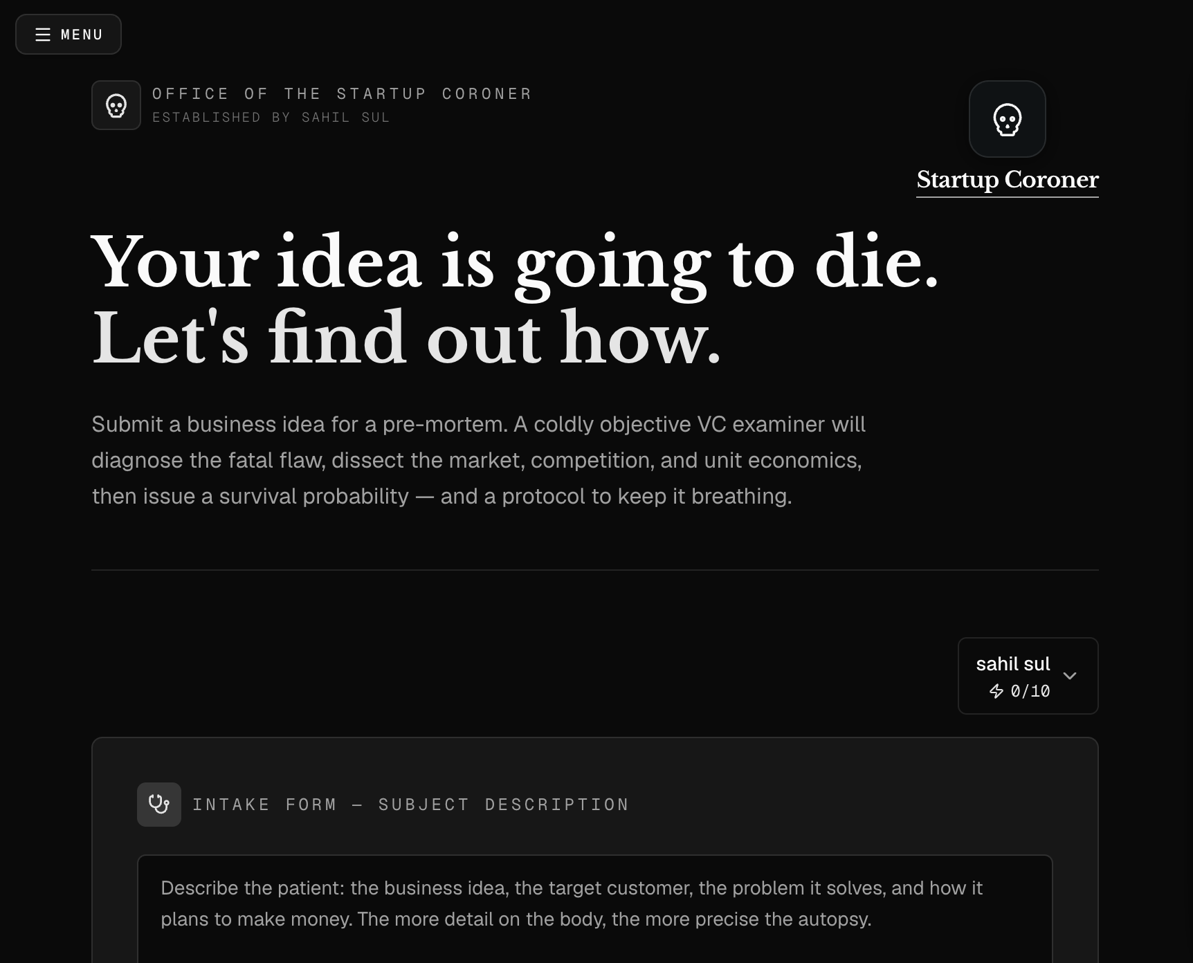 Startup Coroner  gallery image