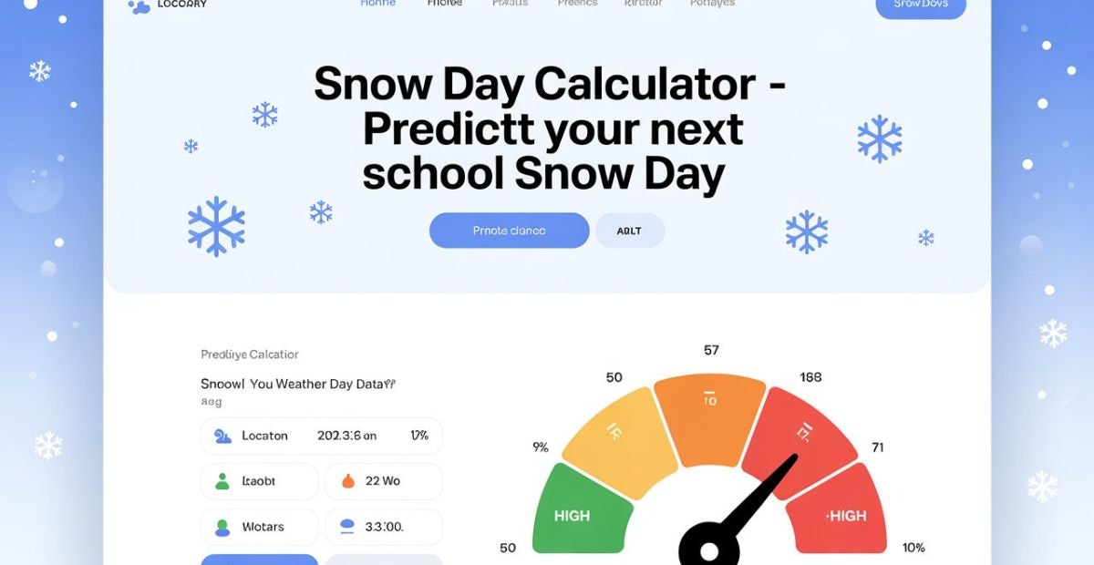 snow Day calculator - Main screenshot showing features and interface