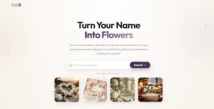 Name Into Flowers AI gallery image