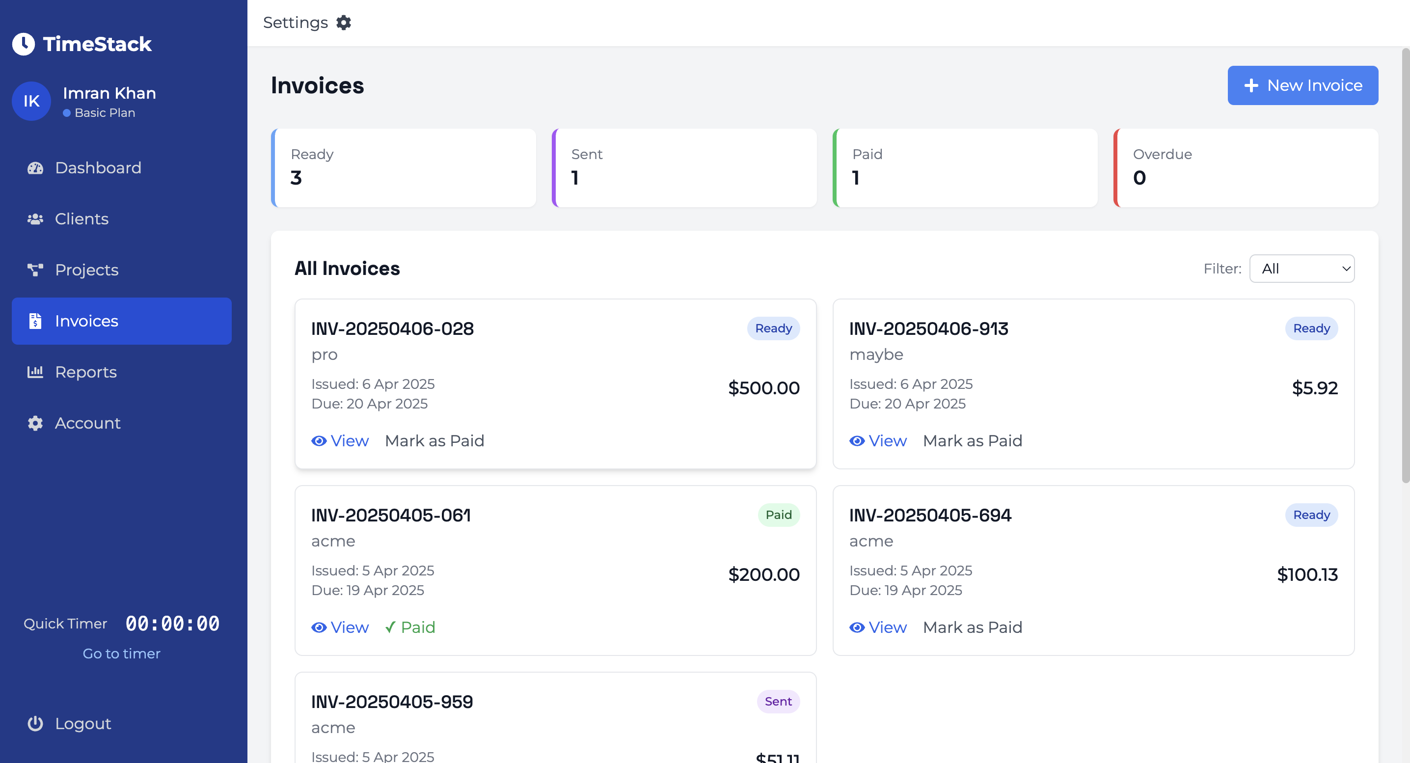 Timestack - Facturen en tijd volgen - Eenvoudige tijd volgen en factureren voor freelancers media 2