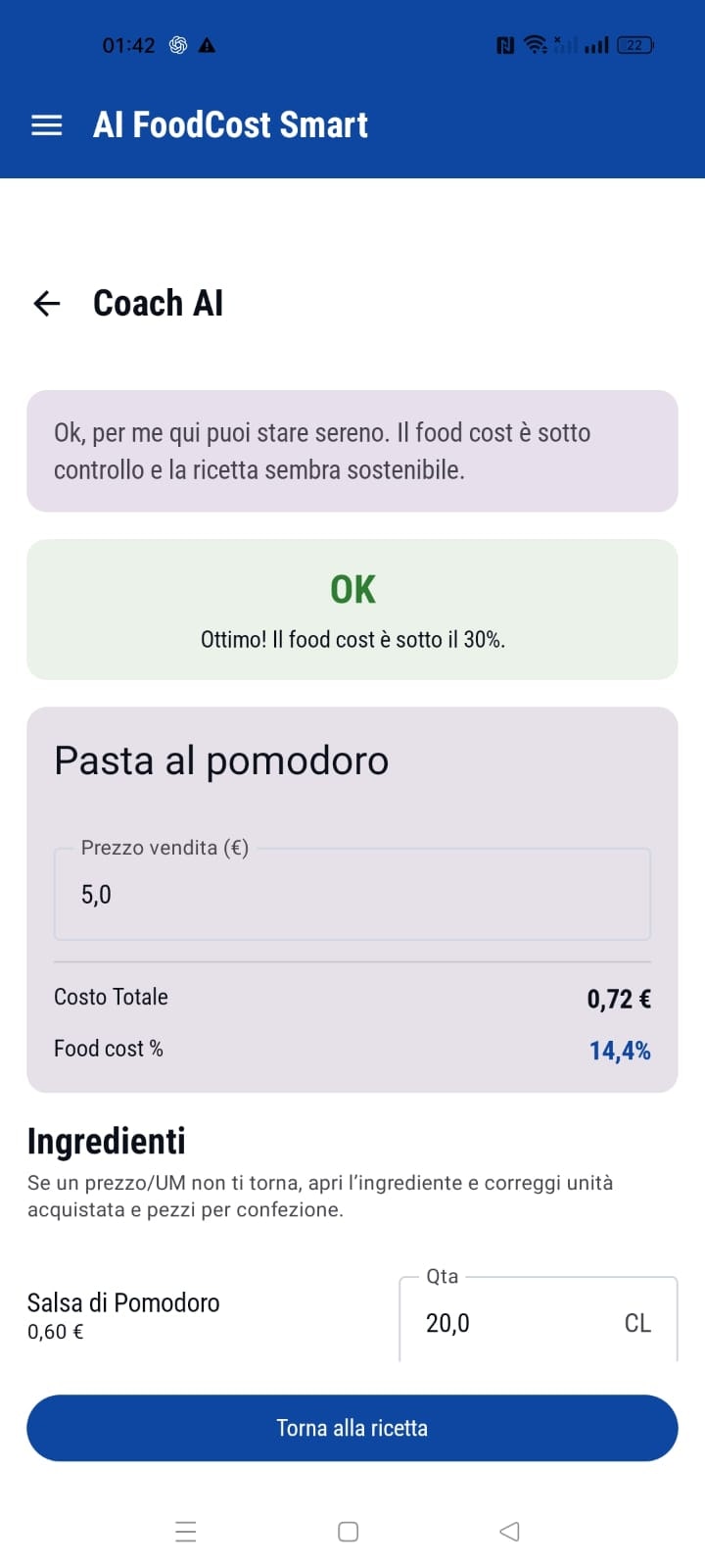 AI FoodCost Smart