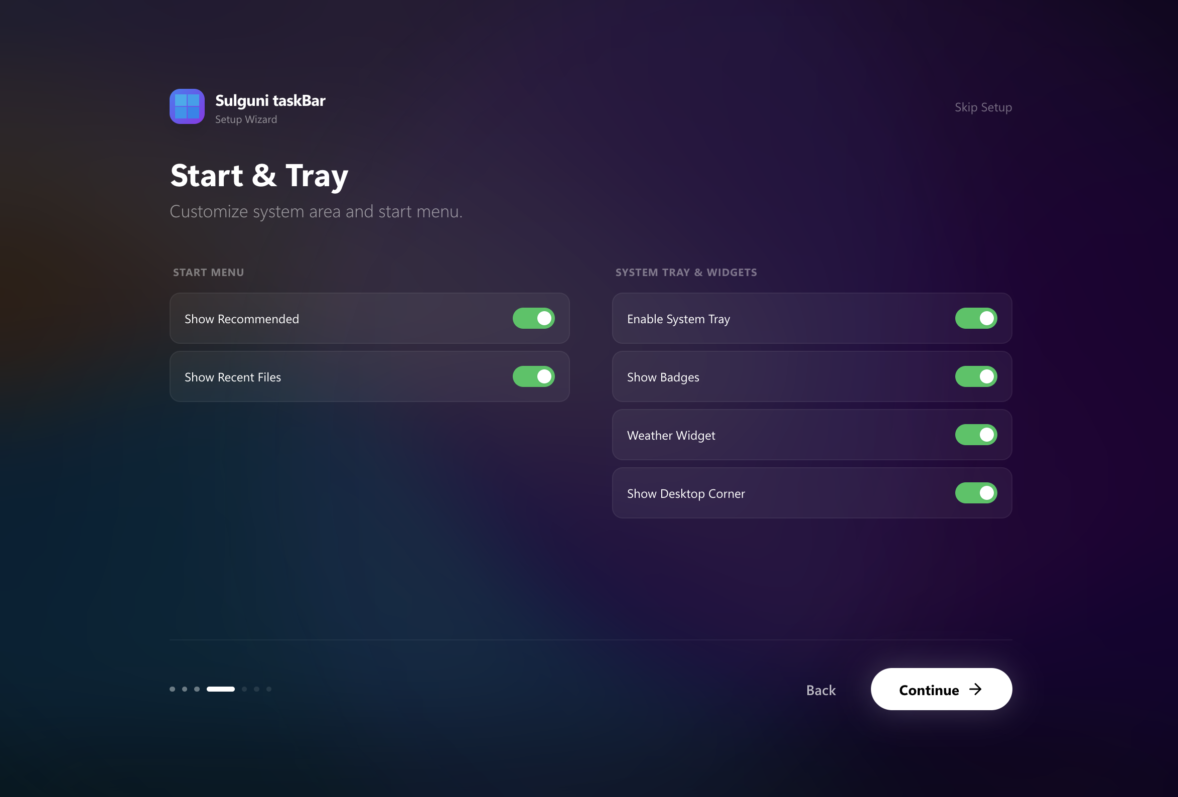 Sulguni Taskbar gallery image