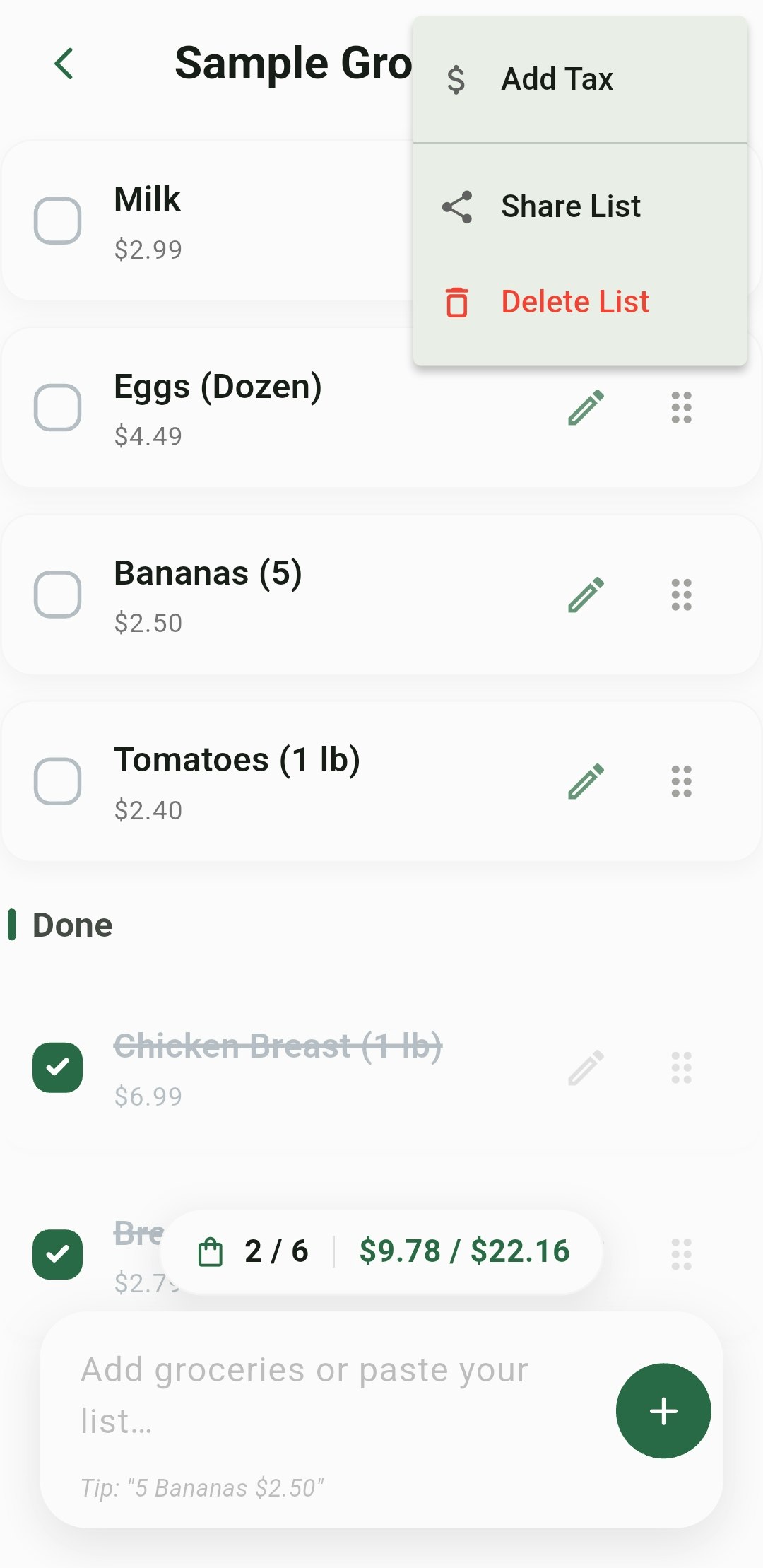 TallyCart – Simple Grocery Calculator gallery image
