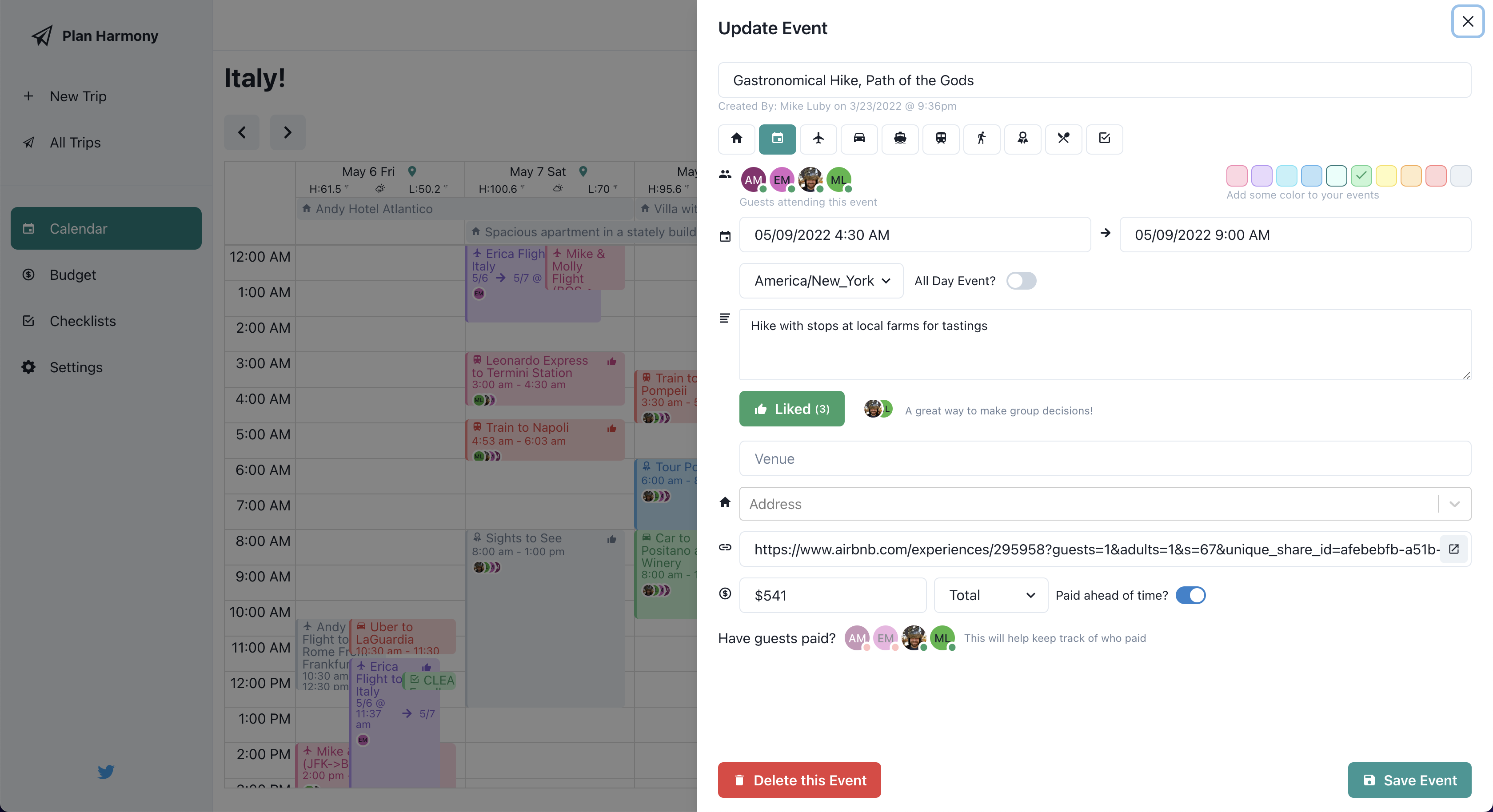 Plan harmonie - Collaborative Trip Planning Tool media 3