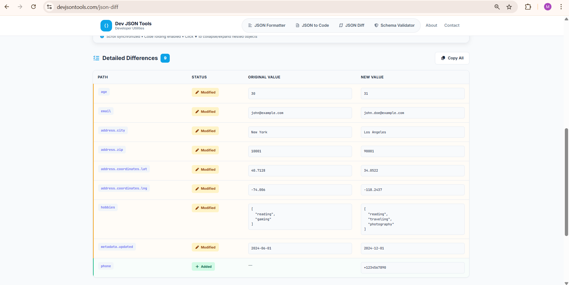Dev JSON Tools - Screenshot 5 showing product features and functionality