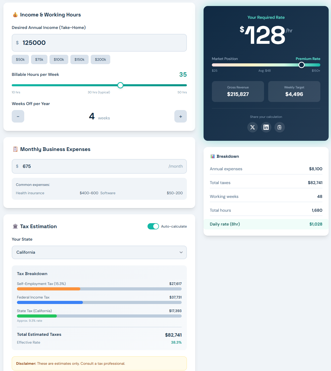 Freelance Rate Calculator - Product Hunt launch logo