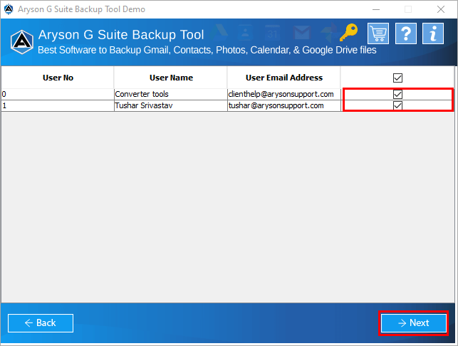 Aryson G Suite Backup -Tool media 3