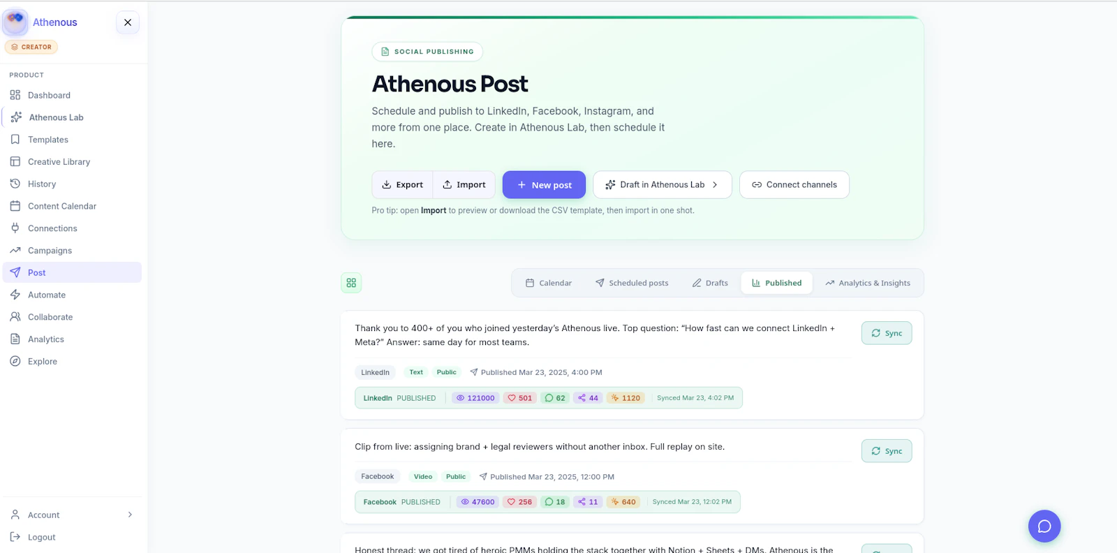 Athenous screenshot 3