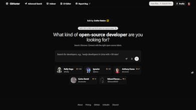 GitHunter: AI Developer Discovery gallery image