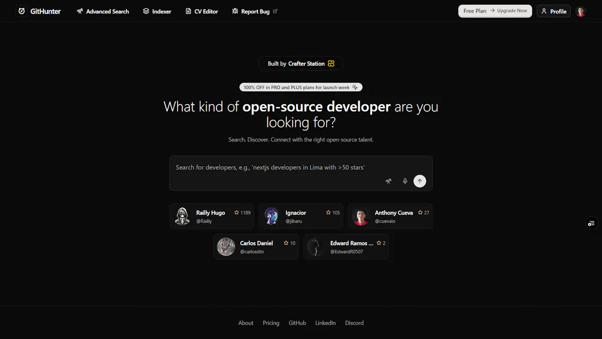 GitHunter: AI Developer Discovery